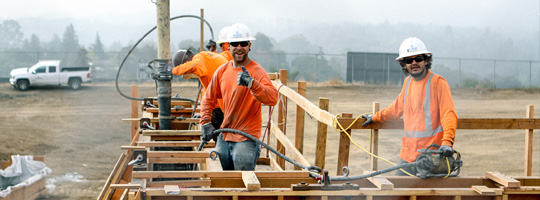 Carpenters working on site